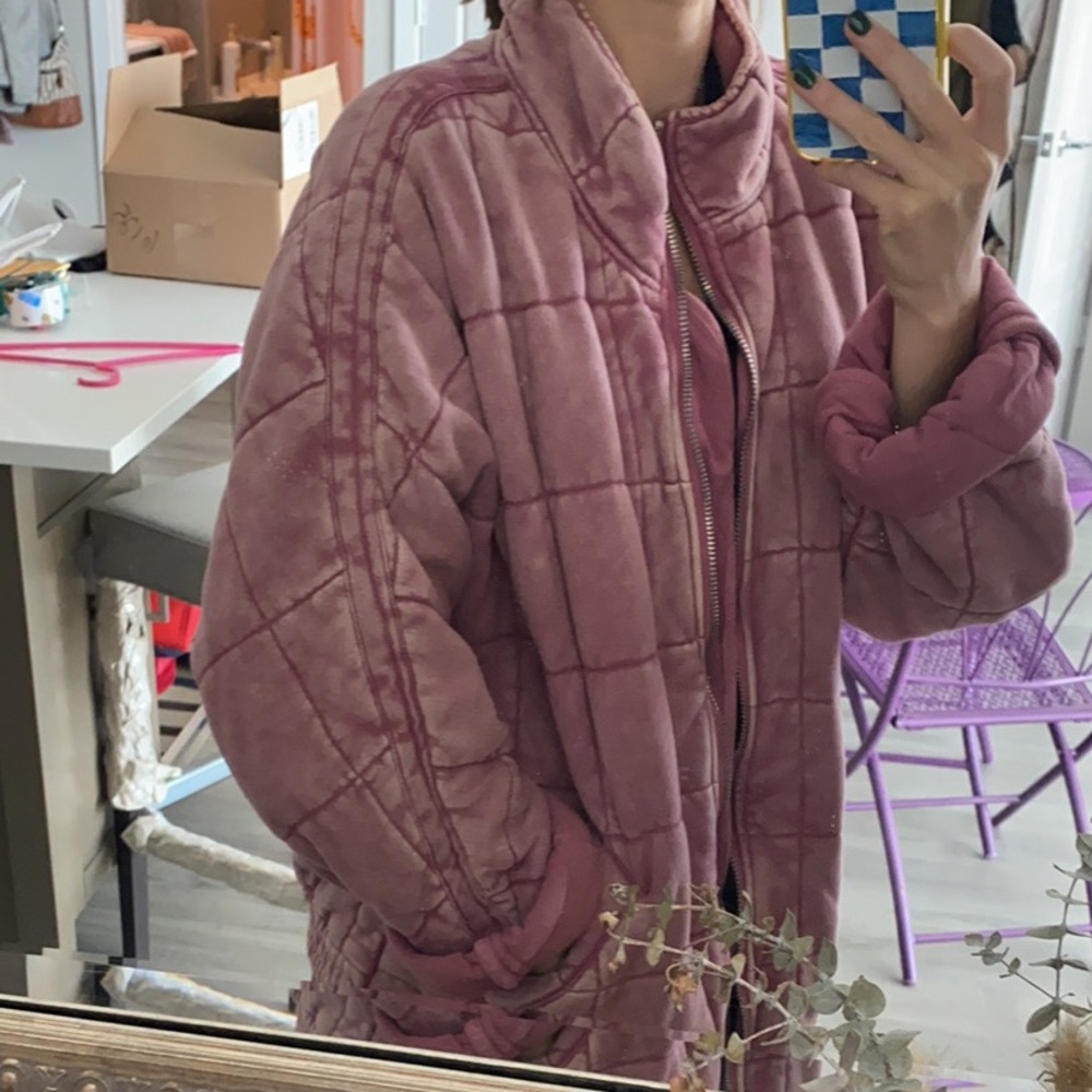Free people women’s dolman quilted knit jacket - Picture 4 of 6